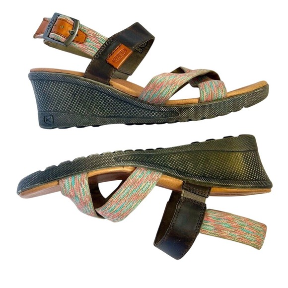 KEEN Skyline Brindle multi strap wedge sandals size women's‎ 9m - Picture 1 of 6